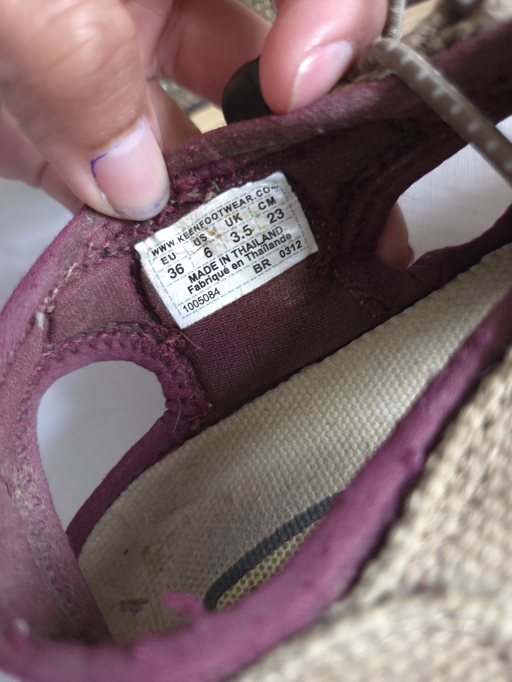 Keen Brown and Maroon Canvas Sport Sandals - Picture 4 of 5